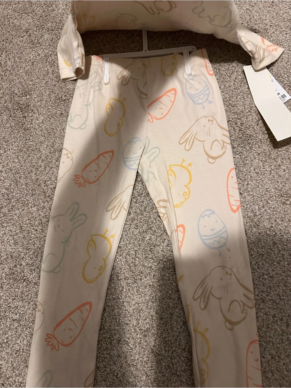 Carter's Cream Bunny & Carrot Pajama Set